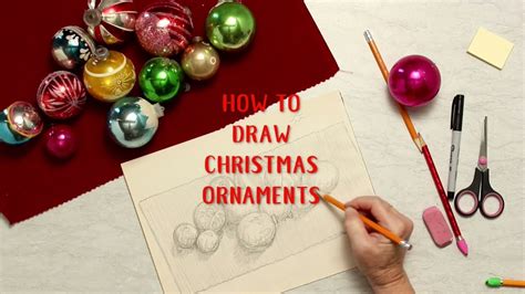 How To Draw Christmas Ornaments Overlapping Spheres Hl Youtube