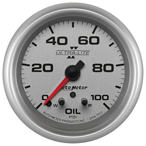 AUTOMETER Oil Pressure Gauge 2 5 8 100PSI Stepper Motor W Peak