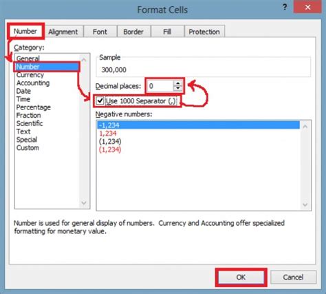 How To Add Thousand Separator With Numbers In Excel Process To Include