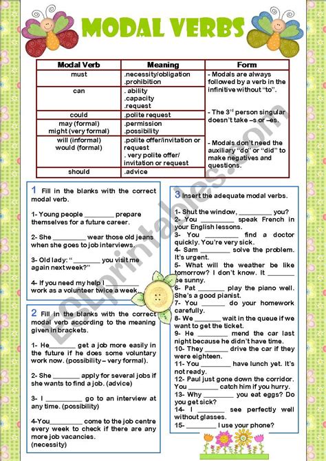 Modals Esl Worksheet By Sarasantos Hot Sex Picture