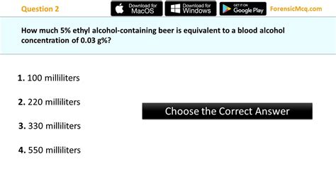 Forensic Toxicology Mcqs Alcohol And Illicit Liquids Important