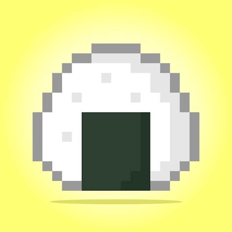 Premium Vector 8 Bit Pixel Of Onigiri Japanese Food For Game Assets