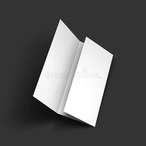 Maqueta De Papel Triple En Blanco Del Folleto Ilustraci N Del Vector