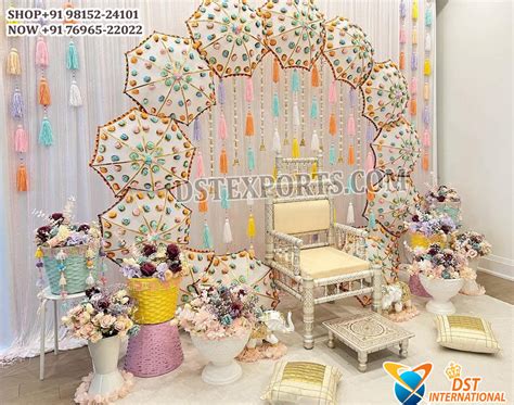 Prominent Pastel Color Themed Mehndi Decor DST International