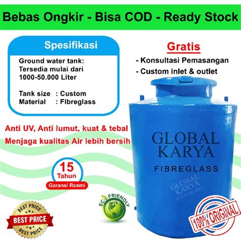 Jual Ground Water Tank Fibreglass Tangki Tanam Tangki Air Toren Gwt Biotech Shopee