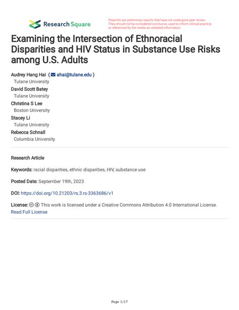 Pdf Examining The Intersection Of Ethnoracial Disparities And Hiv