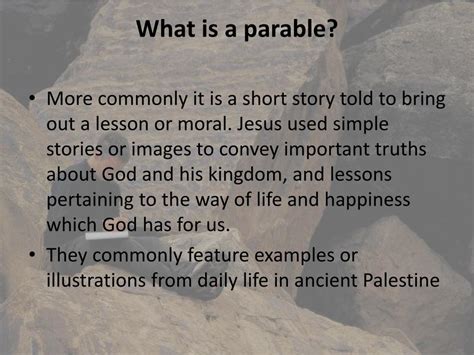 Ppt The Parables Of Jesus Powerpoint Presentation Free Download Id