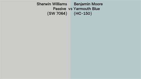 Sherwin Williams Passive Sw 7064 Vs Benjamin Moore Yarmouth Blue Hc