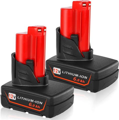 Yookoto 12v Battery For Milwaukee M12 60ah Replacement Battery Compatible With