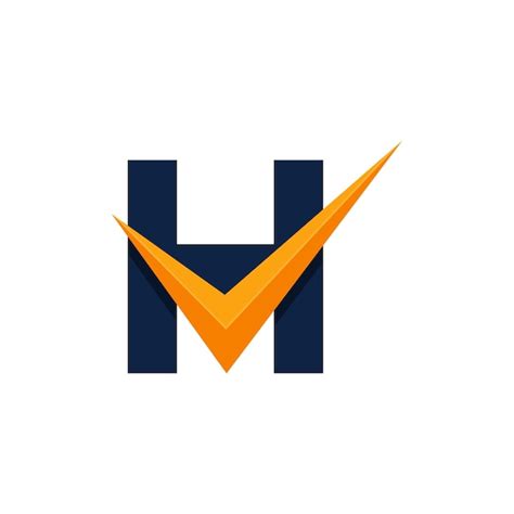Premium Vector Approved Logo Initial Letter H Check Logo Design