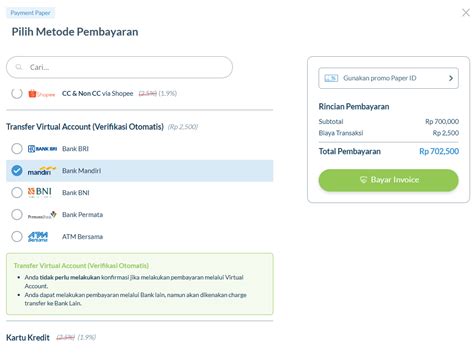 Pembayaran Invoice Penjualan Melalui Payper Paper Id Support Help