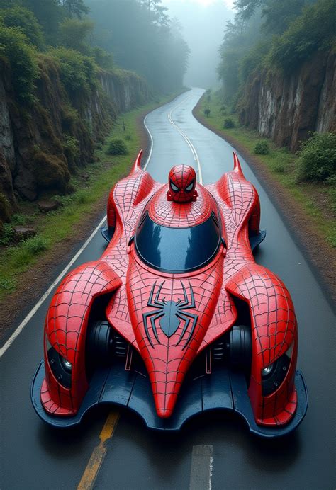 Giant Batmobile With Spiderman Theme Stable Diffusion Online