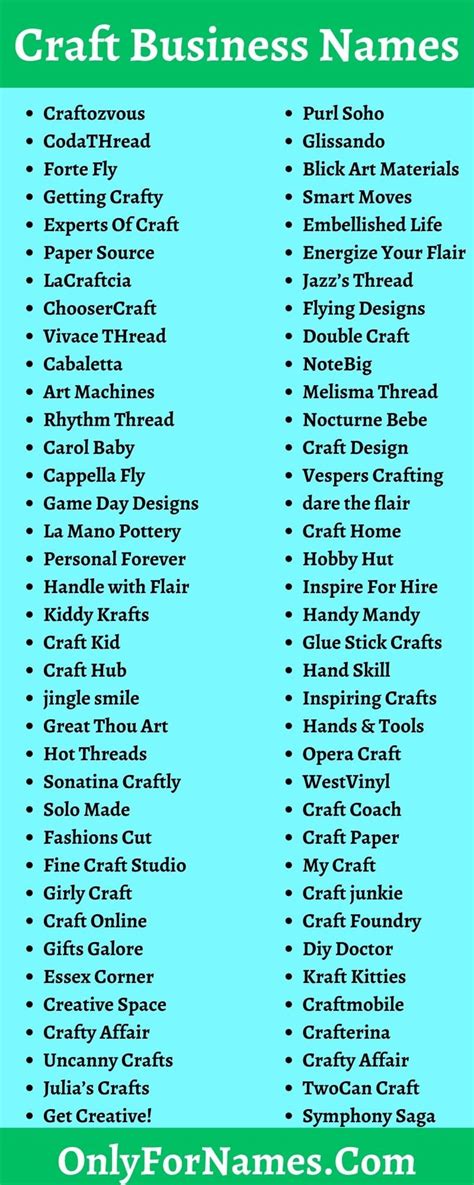 431 Craft Business Names To Easily Attract Every Craft Lovers