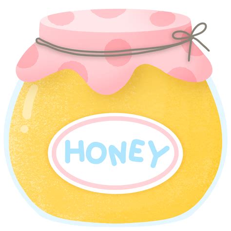 Cute Organic Honey Jar 28297020 Png