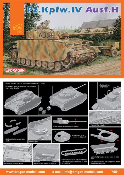 Pz Kpfw Iv Ausf H Dragon Plastic Model Kits