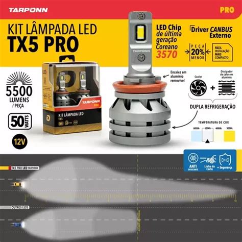 Kit Lâmpada Led Tarponn Tx5 Pro Canceller 11 000l Brinde