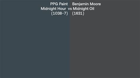 Ppg Paint Midnight Hour 1038 7 Vs Benjamin Moore Midnight Oil 1631