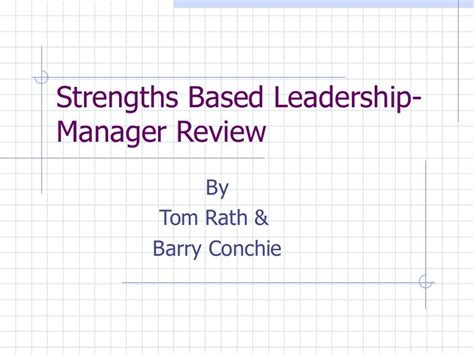 Strengths Based Leadership Review