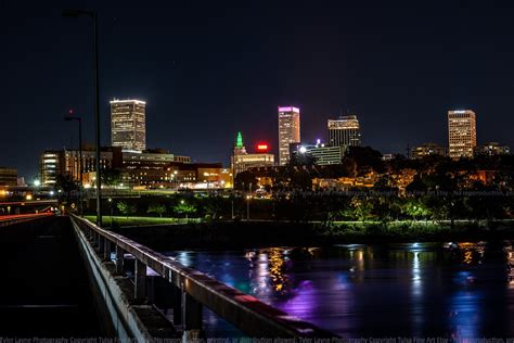 Tulsa Oklahoma Skyline at Night Wall Art Downtown Tulsa, Architecture ...