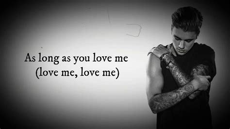 As Long As You Love Me Lyrics Ft Justin Bieber Youtube