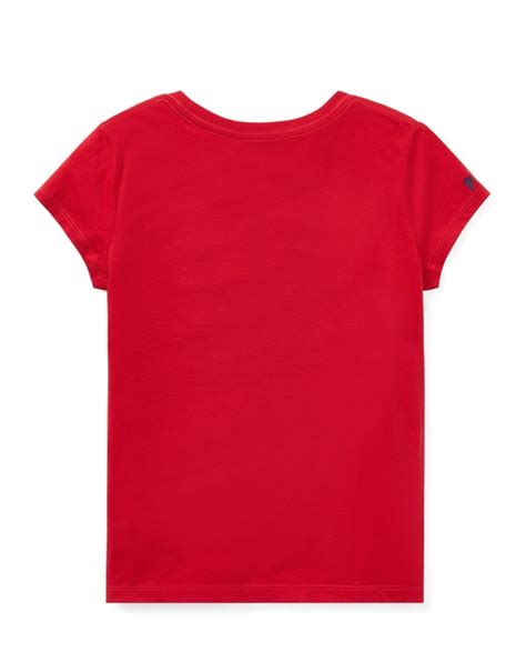 Camiseta De Ni A En Rojo Con Patch Polo Ralph Lauren El Corte Ingl S