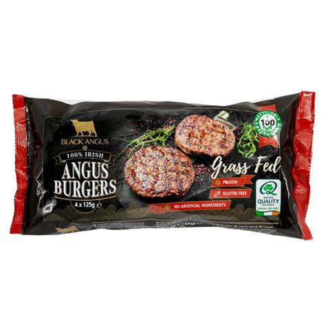 Black Angus Beef Burgers 4x125g