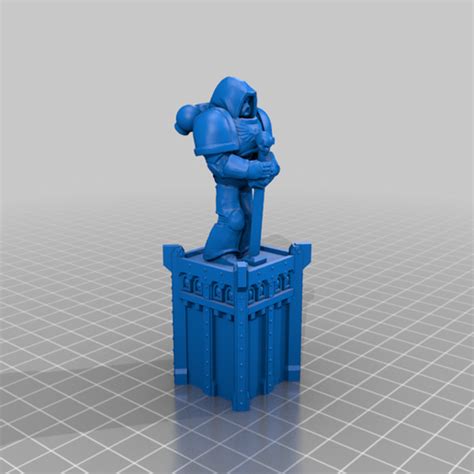 Free Stl File Space Marine Statue 40k Terrain ・3d Print Object To Download・cults