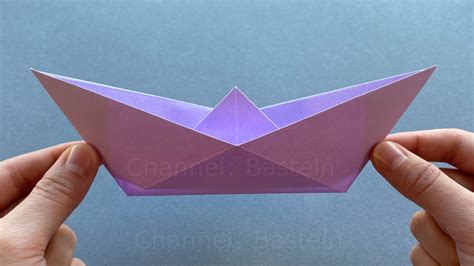 Origami Boot Falten Einfaches Schiff Basteln Mit DIN A4 Papier