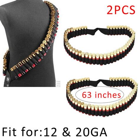 2x 60 Round Shells 12 20 Gauge Ga Shotgun Bandolier Ammo Holder Hunting Tactical Ebay