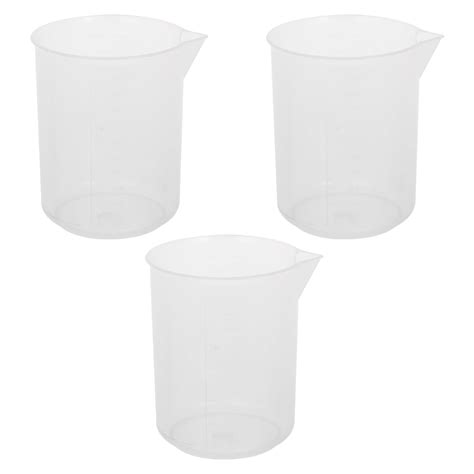 Nuolux Measuring Plastic Beaker Cups Graduated Beakers Set Ml