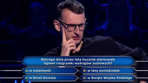 Tomasz Orzechowski wygrał milion złotych w milionerach TVN