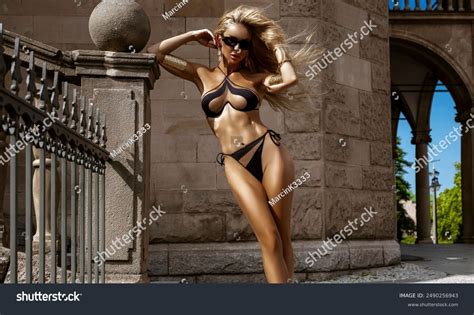 Sexy Blonde Model Fashionable Bikini Luxury Stock Photo Shutterstock