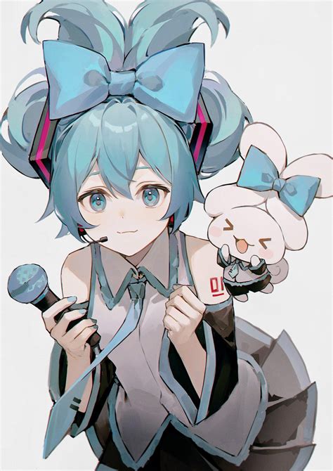 Hatsune Miku Cinnamoroll And Cinnamiku Vocaloid And 2 More Drawn By