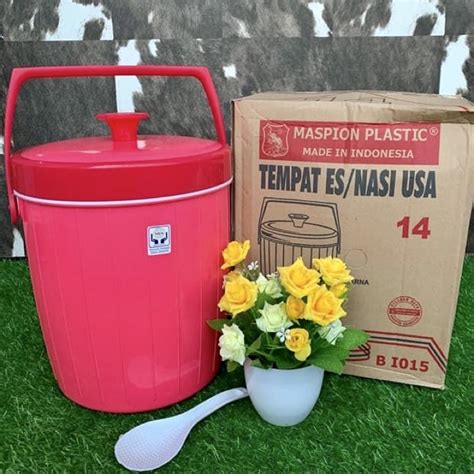 Jual Rice Ice Bucket USA 14 Liter Termos Nasi Dan Es Maspion Shopee