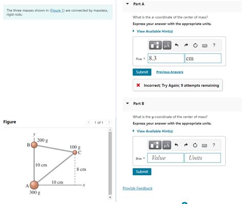 Solved The Three Masses Shown In Are Connected By Massless Chegg