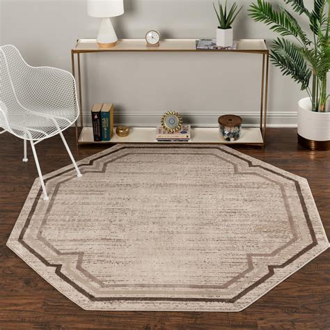 Brown 6 X 6 Oasis Octagon Rug