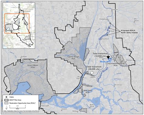 Delta Map, Including the BDCP's Proposed North Delta Intakes (Grey ...