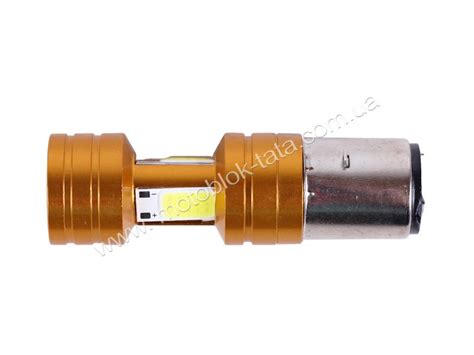 Лампа фары диодная 2 кристалла линза Н6 BA20D 12V 35/35W - LED - АМ ...