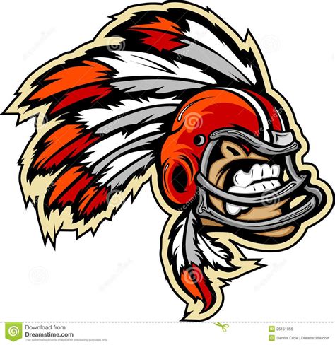 Indians Football Logo Helmet