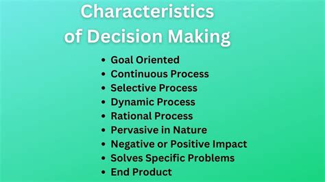 9 Featurescharacteristics Of Decision Making Bokastutor