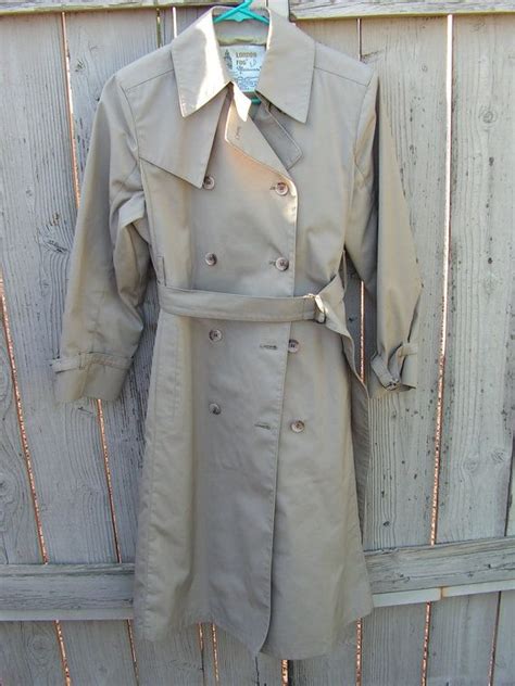 Vintage London Fog Trench Coat Size 4 Petite Made In USA Etsy