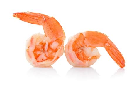 Premium Photo Shrimps On White Background