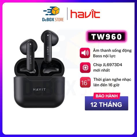 Tai Nghe Bluetooth Tws Havit Tw960 Bt 51 Độ Trễ Thấp Kháng Nước