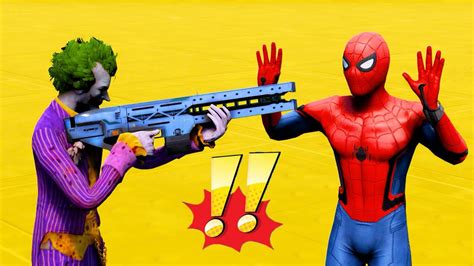 Team Spider Man Vs Bad Guy Team Training Nerf Gun To Become Superhero