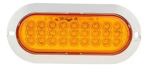 Plafón Lateral Ovalado Ámbar Cromado 12 24 V Tunelight MercadoLibre