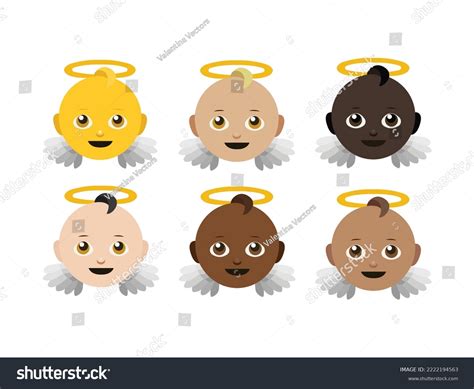 Baby Angel Wings Halo Vector Illustration Stock Vector (Royalty Free) 2222194563 | Shutterstock