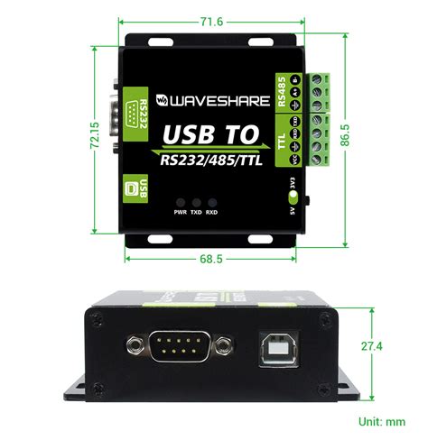 Waveshare Převodník Z Usb Do Rs232rs485ttl Ch343g Rpishopcz