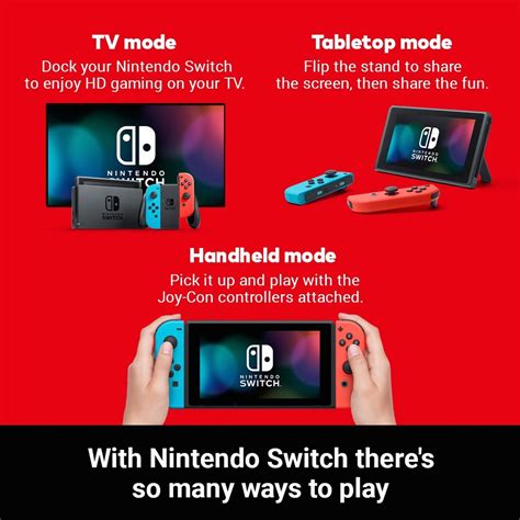 Nintendo Switch Neon Red/Blue with Improved Battery Life | Smyths Toys UK