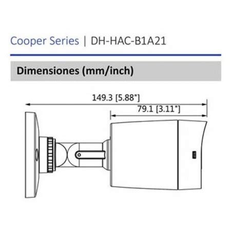 DAHUA COOPER B1A21 Camara Bullet HDCVI 1080p 93 Grados De Apertura