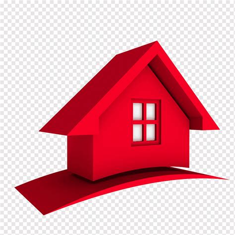 Rumah Merah Rumah Logo Real Estat Rumah Kartun Sudut Grafik